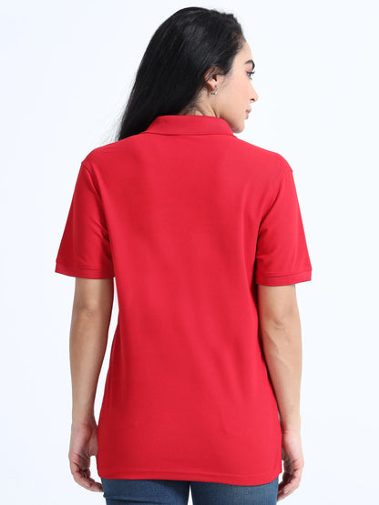 Women’s Everyday Polo T-Shirt - Red | PallyWear