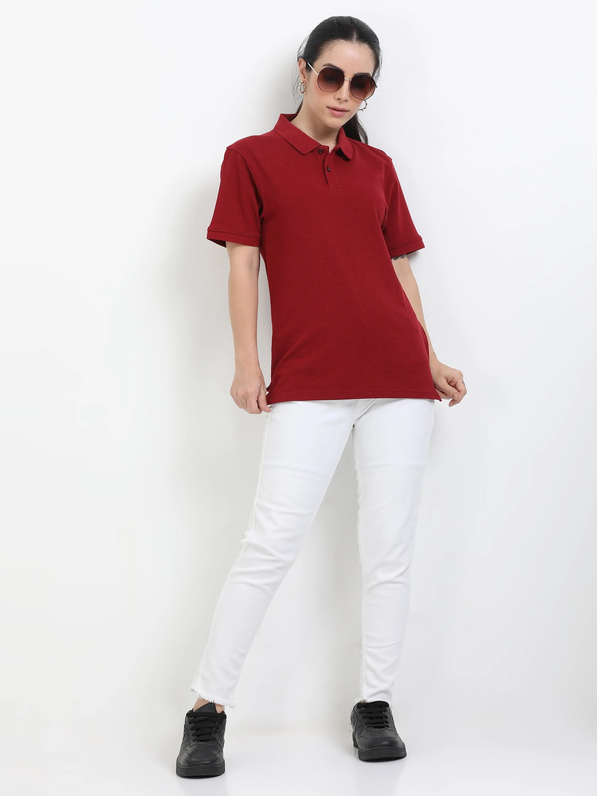Women’s Premium Blend Polo - Maroon | PallyWear