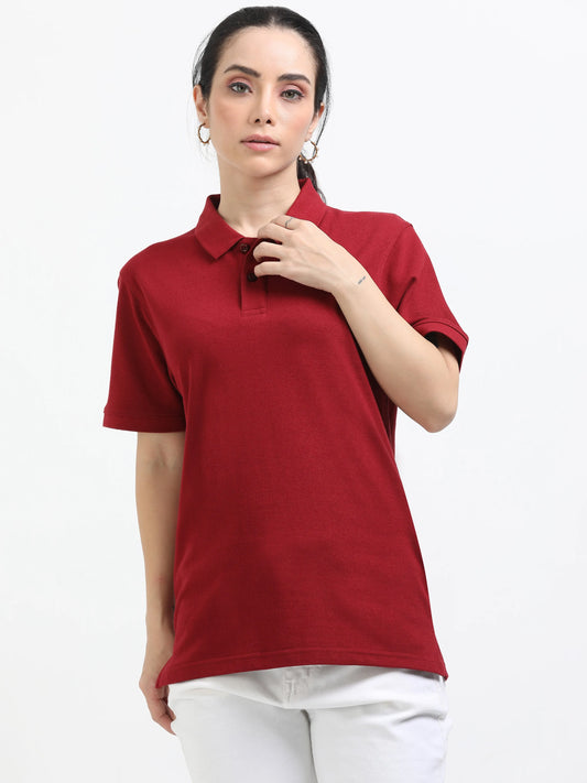 Women’s Premium Blend Polo - Maroon | PallyWear