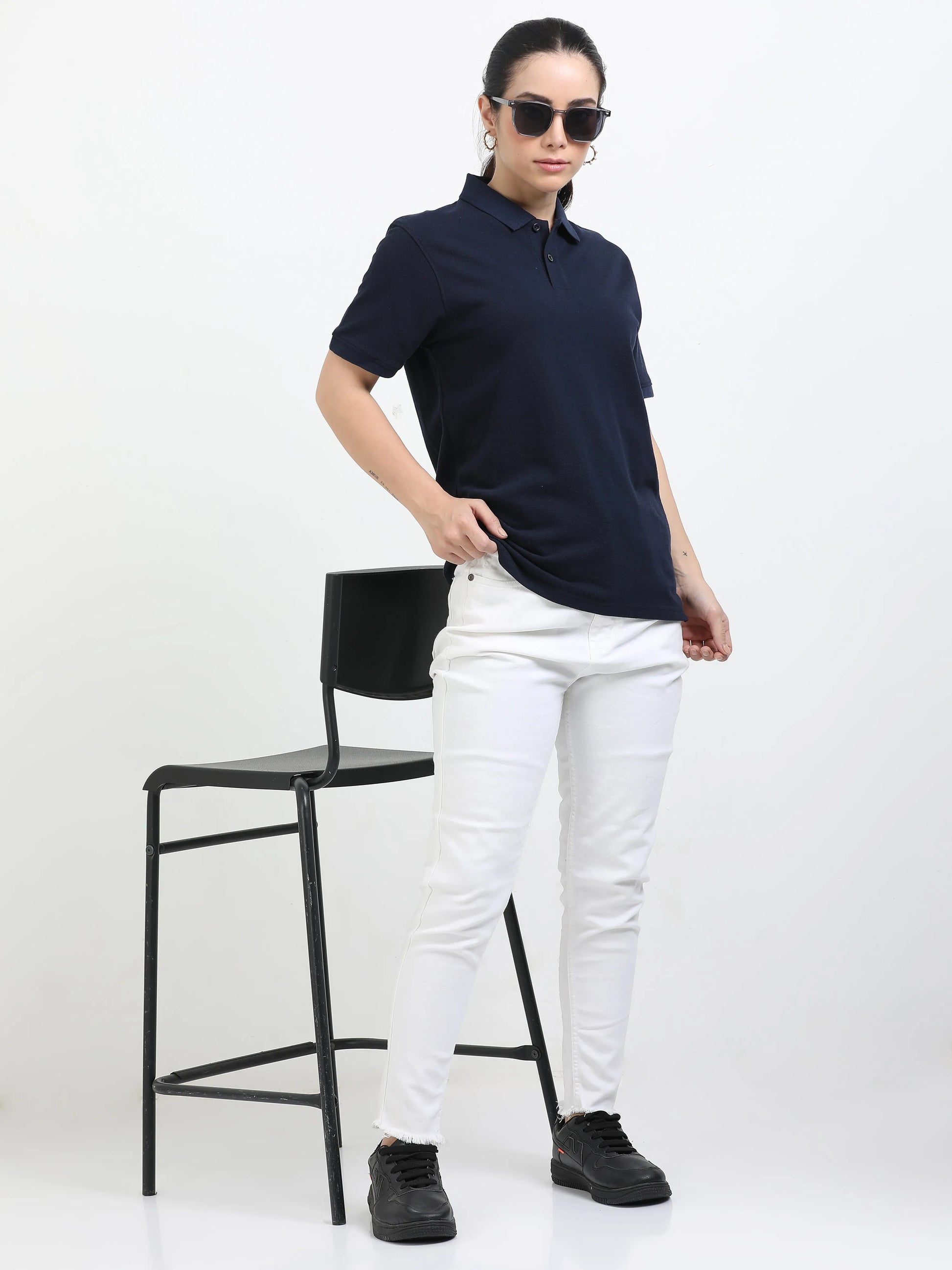 Women’s Premium Blend Polo - Navy Blue | PallyWear