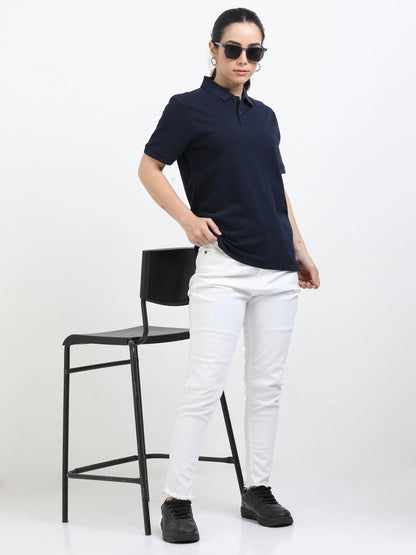 Women’s Premium Blend Polo - Navy Blue | PallyWear