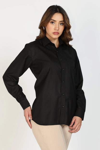 Women’s Premium Cotton Shirt - Black | PallyWear