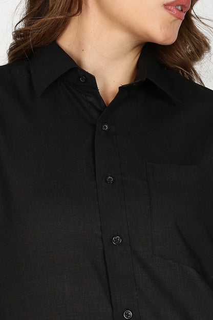 Women’s Premium Cotton Shirt - Black | PallyWear