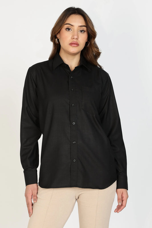 Women’s Premium Cotton Shirt - Black | PallyWear