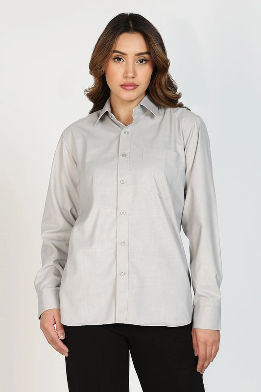 Women’s Premium Cotton Shirt - Grey | PallyWear