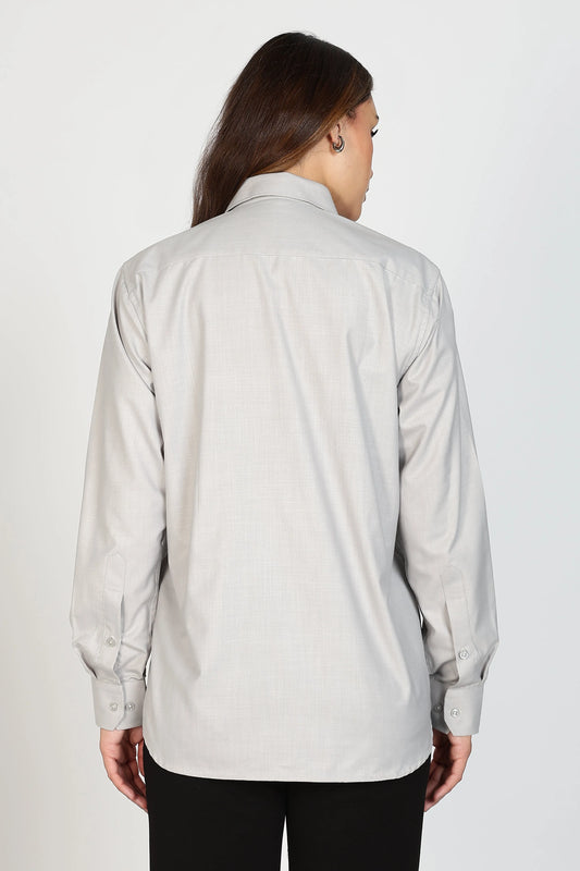Women’s Premium Cotton Shirt - Grey | PallyWear