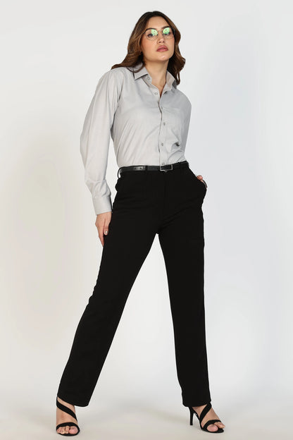 Women’s Premium Cotton Shirt - Grey | PallyWear