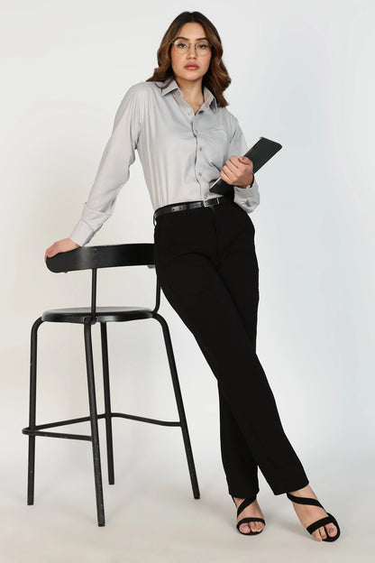 Women’s Premium Cotton Shirt - Grey | PallyWear