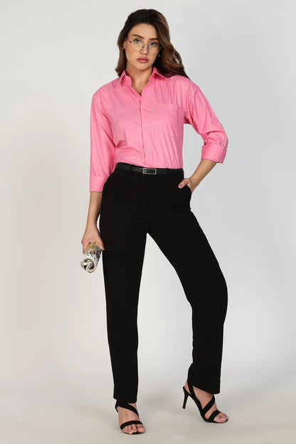 Women’s Premium Cotton Shirt - Pink | PallyWear