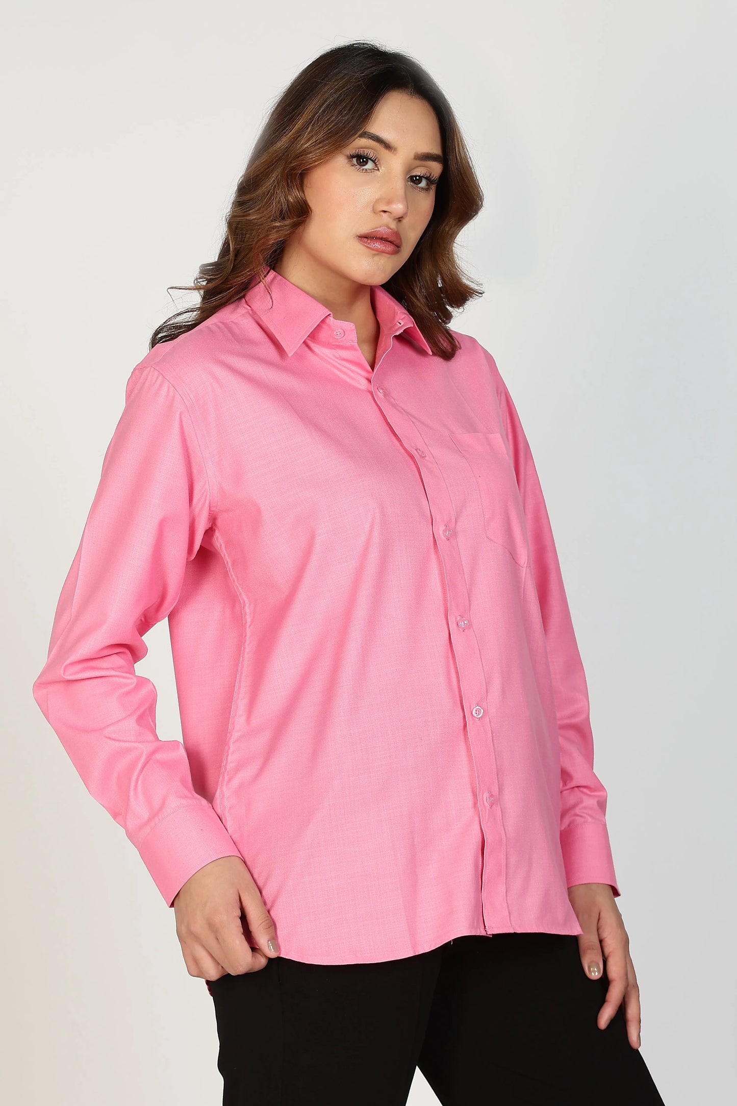 Women’s Premium Cotton Shirt - Pink | PallyWear