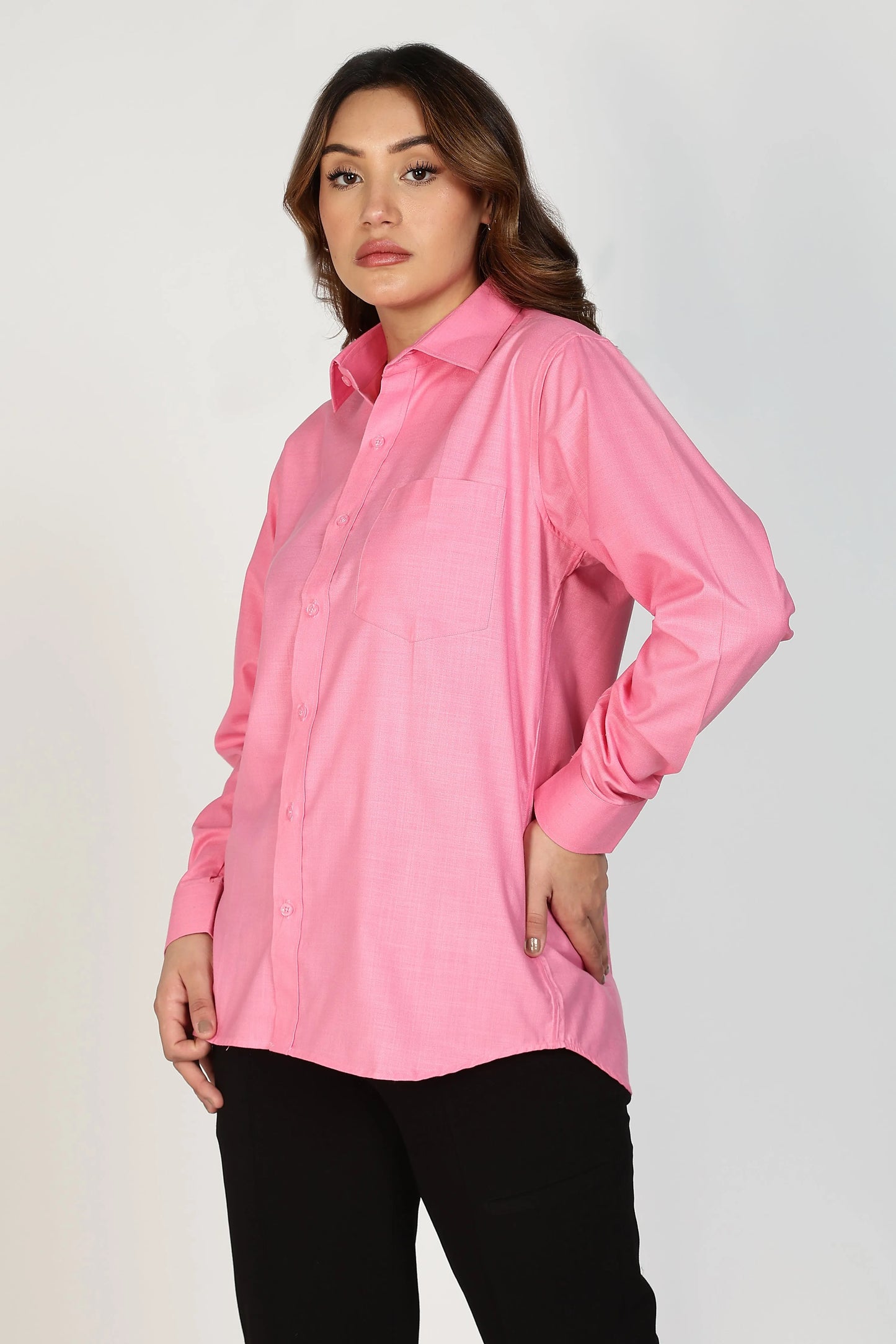 Women’s Premium Cotton Shirt - Pink | PallyWear