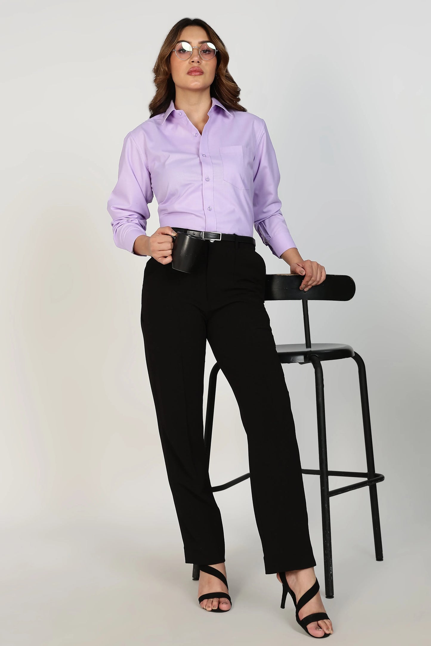 Women’s Premium Cotton Shirt - Purple | PallyWear