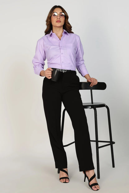 Women’s Premium Cotton Shirt - Purple | PallyWear