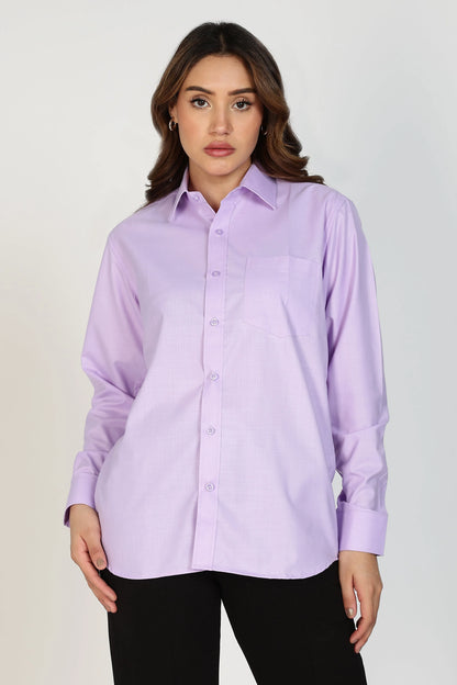 Women’s Premium Cotton Shirt - Purple | PallyWear