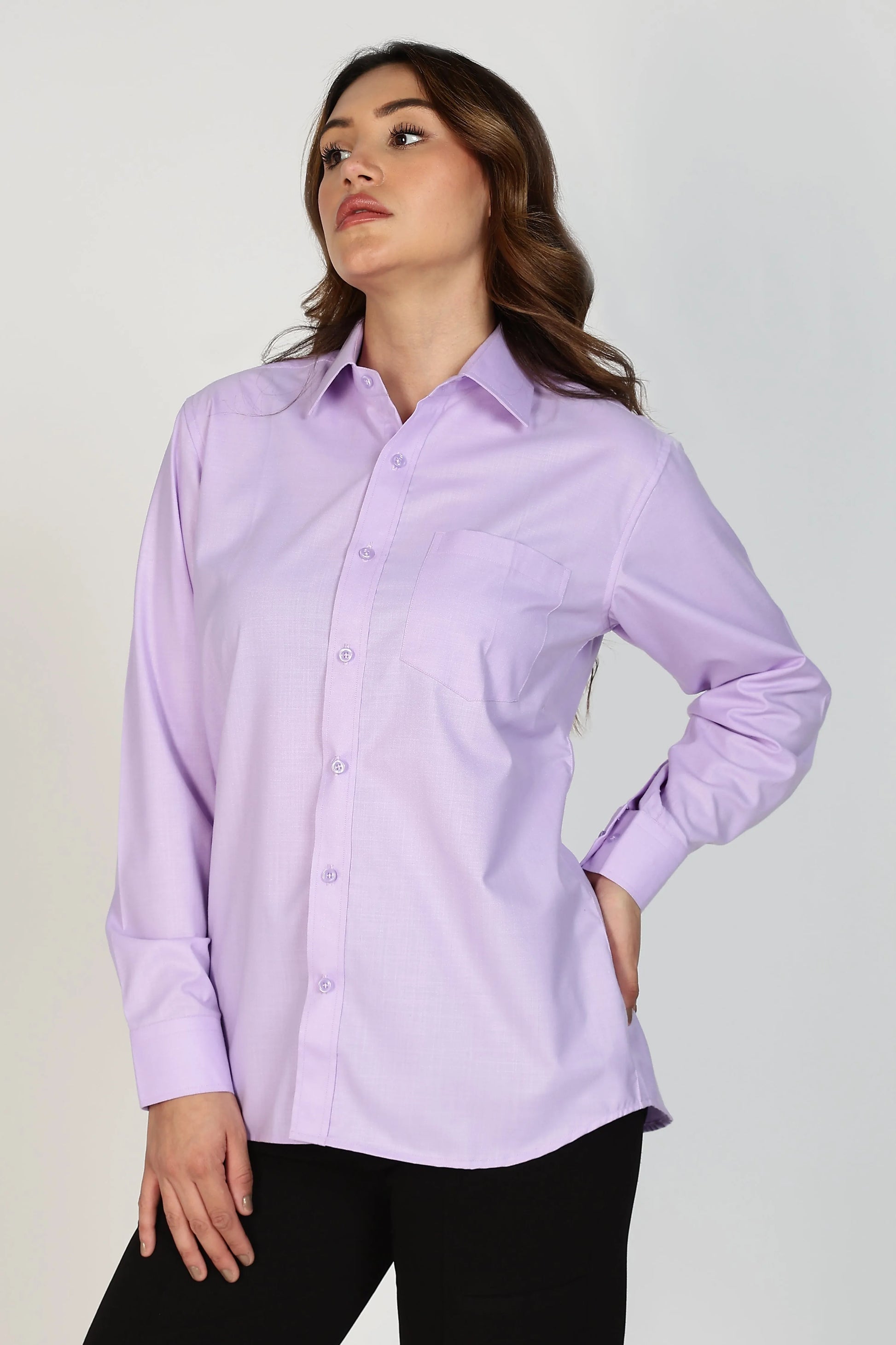 Women’s Premium Cotton Shirt - Purple | PallyWear