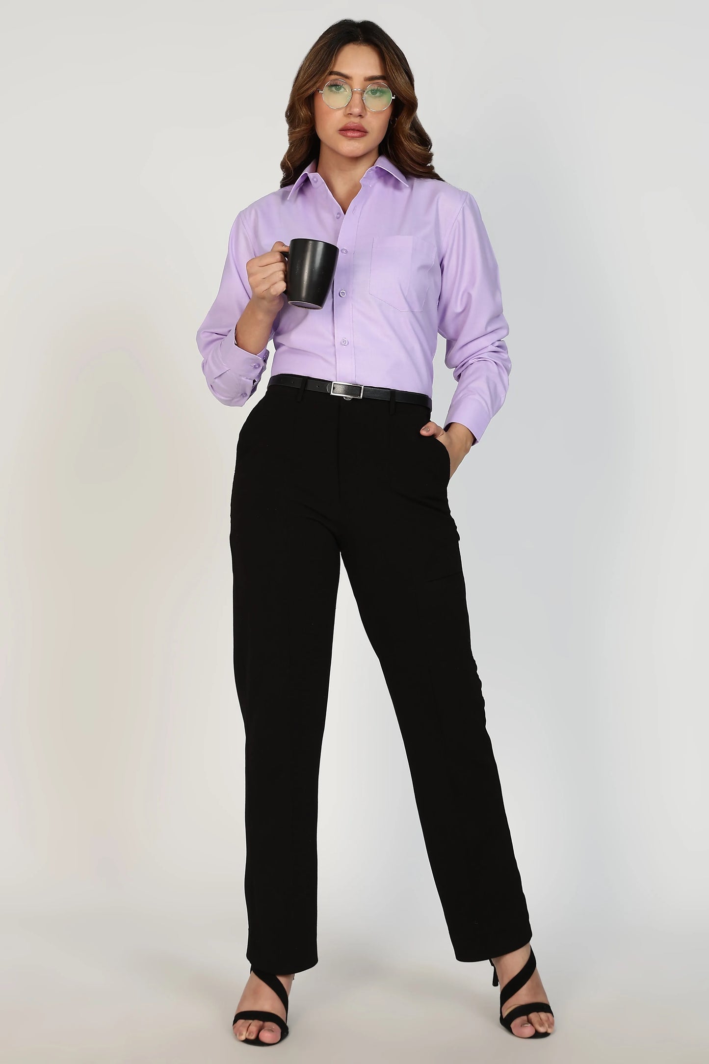 Women’s Premium Cotton Shirt - Purple | PallyWear