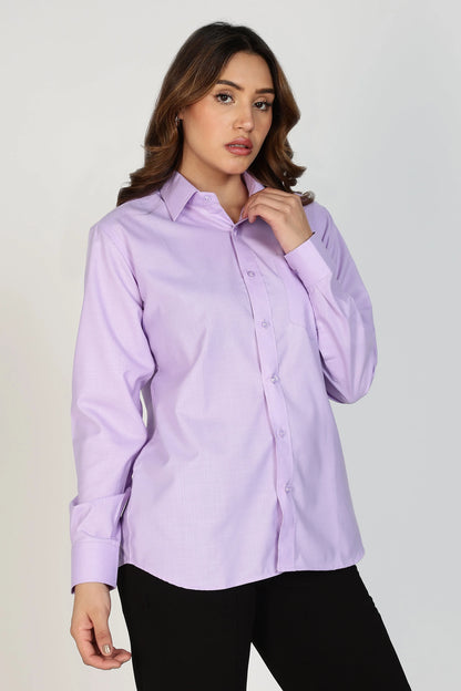 Women’s Premium Cotton Shirt - Purple | PallyWear