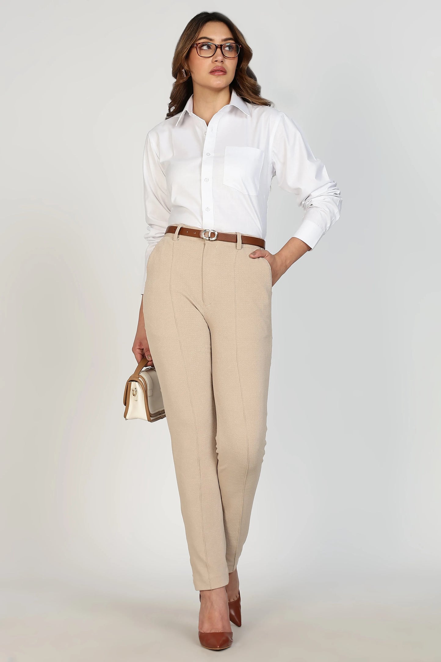 Women’s Premium Cotton Shirt - White | PallyWear