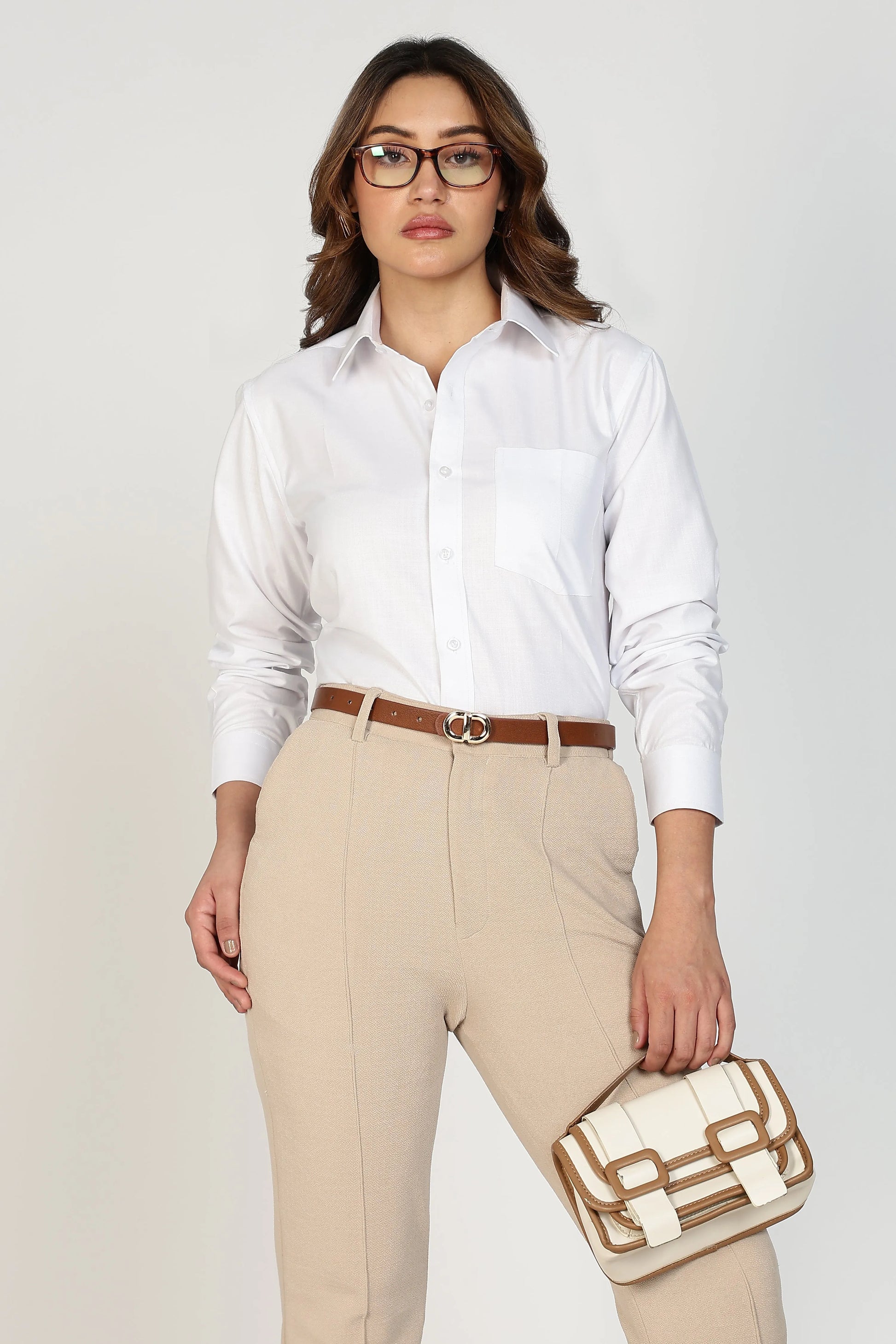 Women’s Premium Cotton Shirt - White | PallyWear