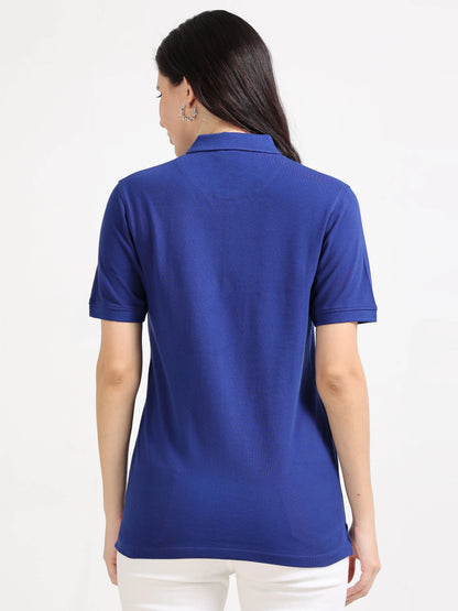 Women’s Soft Cotton Polo - Blue | PallyWear (Feathery Series)