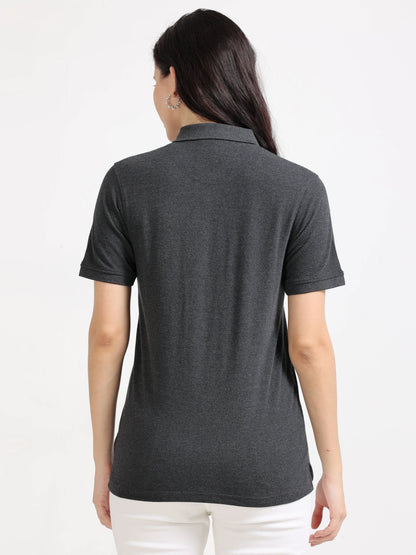 Women’s Soft Cotton Polo - Grey | PallyWear (Feathery Series)